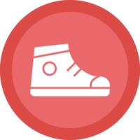 soutien des chaussures ligne ombre cercle icône conception vecteur