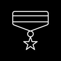 médaille ligne inversé icône conception vecteur