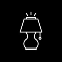lampe ligne inversé icône conception vecteur