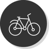 vélo glyphe dû cercle icône conception vecteur