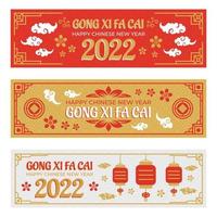 salutation du nouvel an chinois bannière gong xi fa cai vecteur