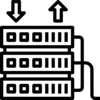 espace de rangement Les données icône symbole image pour base de données illustration vecteur