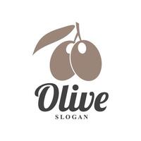 olive logo olive pétrole Facile conception conception vecteur