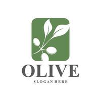 olive logo olive pétrole Facile conception conception vecteur
