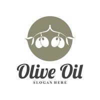 olive logo olive pétrole Facile conception conception vecteur