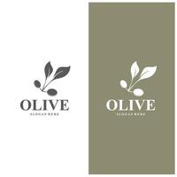 olive logo olive pétrole Facile conception conception vecteur