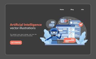 concept d'intelligence artificielle. vecteur