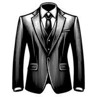 noir et blanc illustration de une paire de Masculin affaires costume vecteur