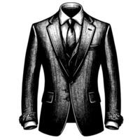 noir et blanc illustration de une paire de Masculin affaires costume vecteur