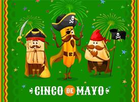 cinco de mayo vacances Texas mex mexicain nourriture pirates vecteur