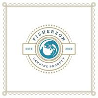 Fruit de mer restaurant logo illustration. vecteur