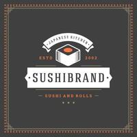 Sushi restaurant logo illustration. vecteur