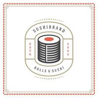 Sushi restaurant logo illustration. vecteur