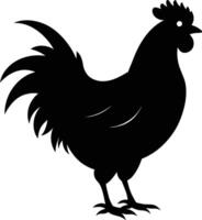 une majestueux poulet silhouette incarne élégance et charme dans captivant détail vecteur