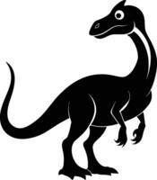 une détaillé composition de dinosaure silhouette vecteur