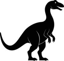 une détaillé composition de dinosaure silhouette vecteur