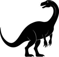 une détaillé composition de dinosaure silhouette vecteur