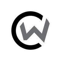 cw monogramme logo conception illustration vecteur