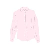 dessin animé vêtements Masculin rose chemise. vecteur