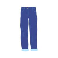 dessin animé vêtements Masculin foncé bleu jeans. vecteur