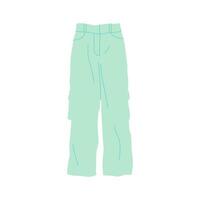 dessin animé vêtements Masculin vert pantalon. vecteur