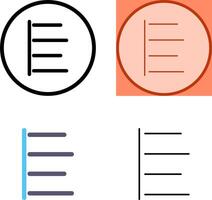 unique la gauche aligner icône conception vecteur