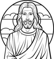 Seigneur Jésus Christ coloration page image vecteur