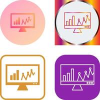 en ligne Statistiques icône conception vecteur