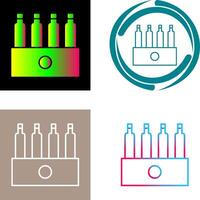 unique pack de bières icône conception vecteur