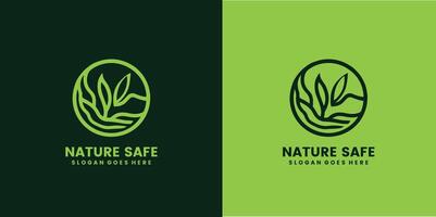 la nature environnement vert la nature sûr arbre logo conception modèle, eps dix pro illustration vecteur