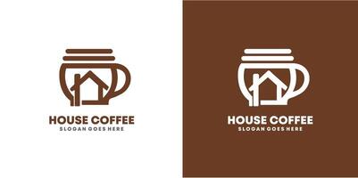 café maison logo Facile et moderne minimal pro style logo conception concept. vecteur