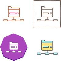 réseau dossier icône conception vecteur