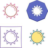 conception d'icône de soleil vecteur