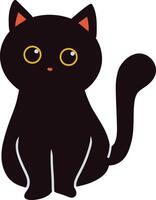 international chat journée silhouette dans mignonne dessin animé conception et formes. illustration conception vecteur