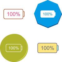 unique plein batterie icône conception vecteur
