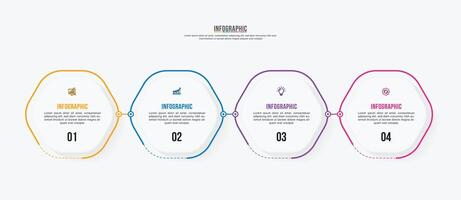 infographie étiquette conception avec hexagone pas affaires infographie modèle conception et 4-5-6 options. pouvez être utilisé pour processus diagramme, présentations, flux de travail mise en page, bannière, couler graphique, Info graphique. vecteur