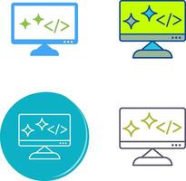 unique nettoyer code icône conception vecteur