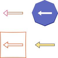 unique la gauche La Flèche icône conception vecteur