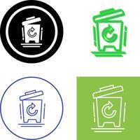 conception d'icône de poubelle vecteur