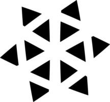 Triangles dans le forme de une minimaliste mandala vecteur