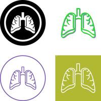 conception d'icône de poumons vecteur