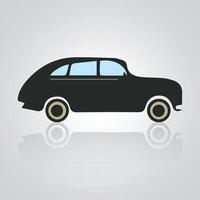 voiture Icônes, ancien voitures, unique Icônes, et une voiture logo avec une argent arrière-plan, illustration vecteur