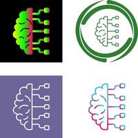 conception d'icône de cerveau vecteur