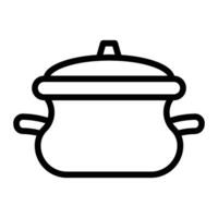 soupe pot ligne icône conception vecteur