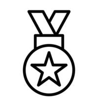 conception d'icône de ligne de médaille vecteur