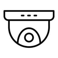 Sécurité caméra ligne icône conception vecteur