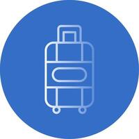 valise plat bulle icône vecteur