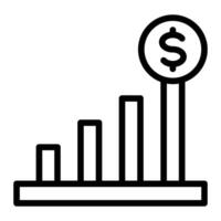profit ligne icône conception vecteur