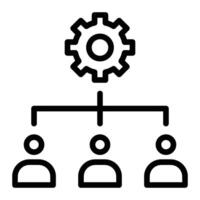 travail en équipe ligne icône conception vecteur