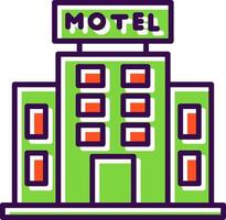 motel rempli conception icône vecteur